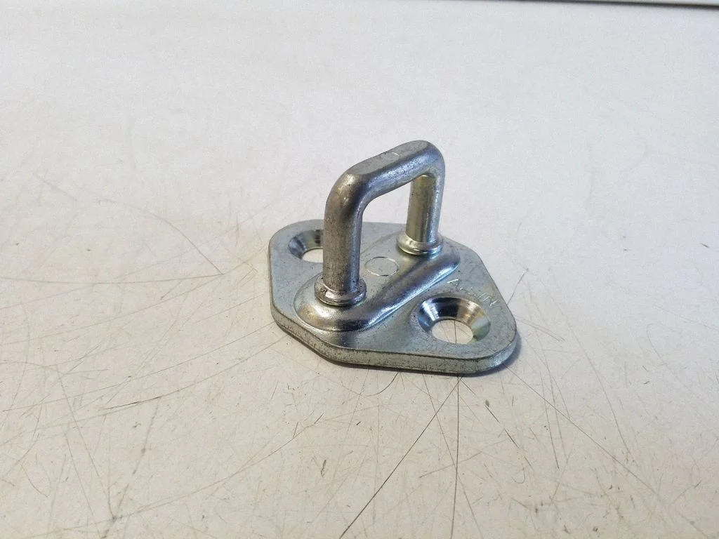 Rear door lock loop/hook striker – left
