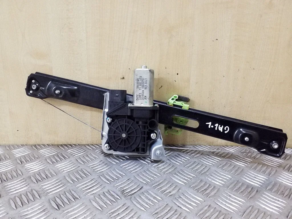 Rear door window regulator with motor – left