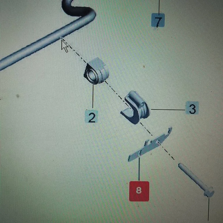 Kita galinės važiuoklės detalė