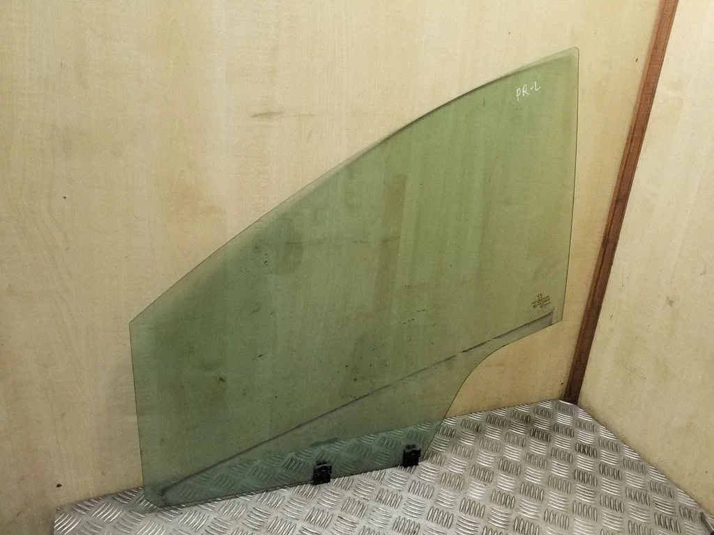 Front door window glass four-door – left
