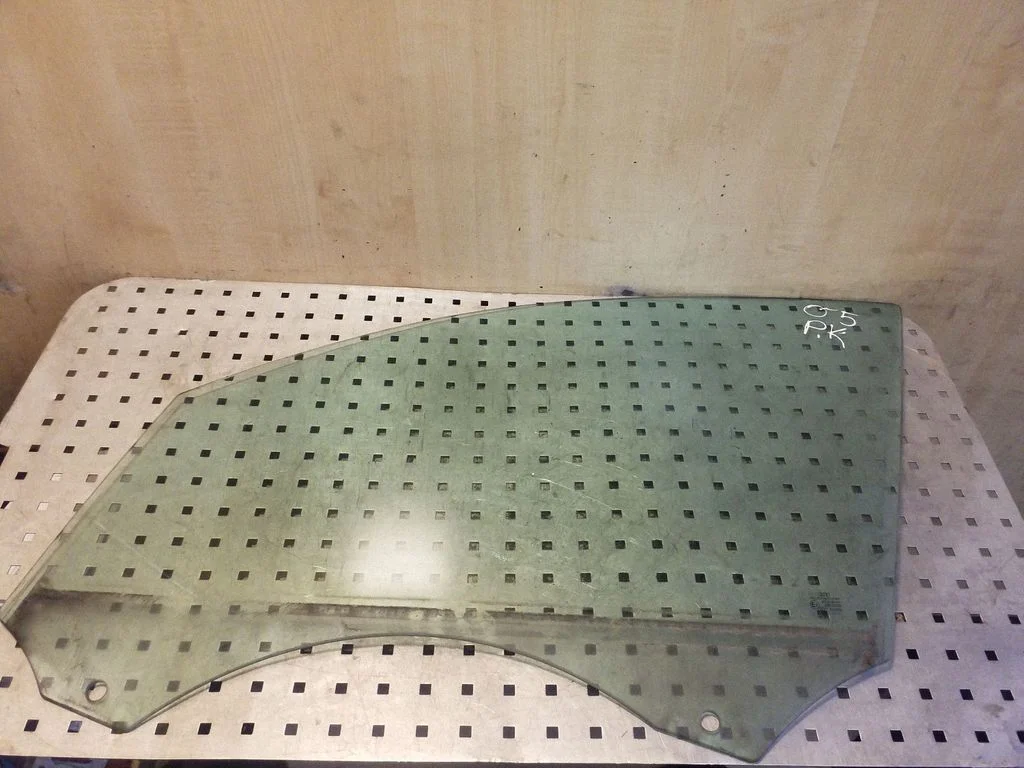 Front door window glass four-door – left