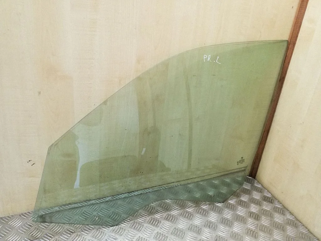Front door window glass four-door – left