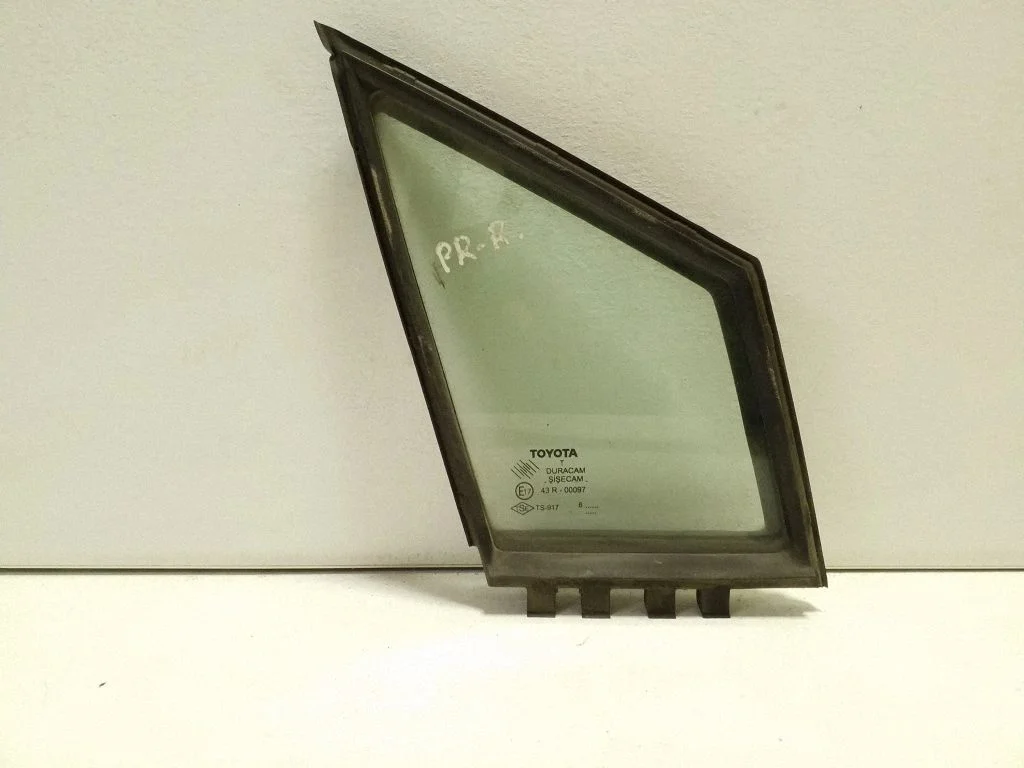 Front door vent window glass four-door – right