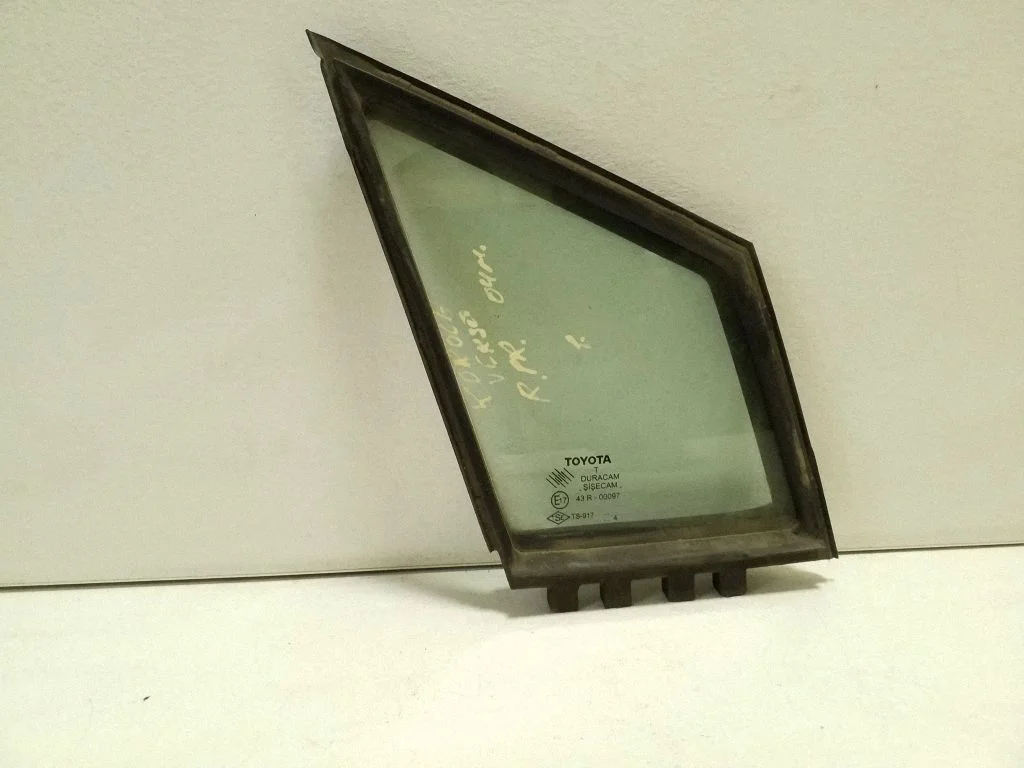 Front door vent window glass four-door – right