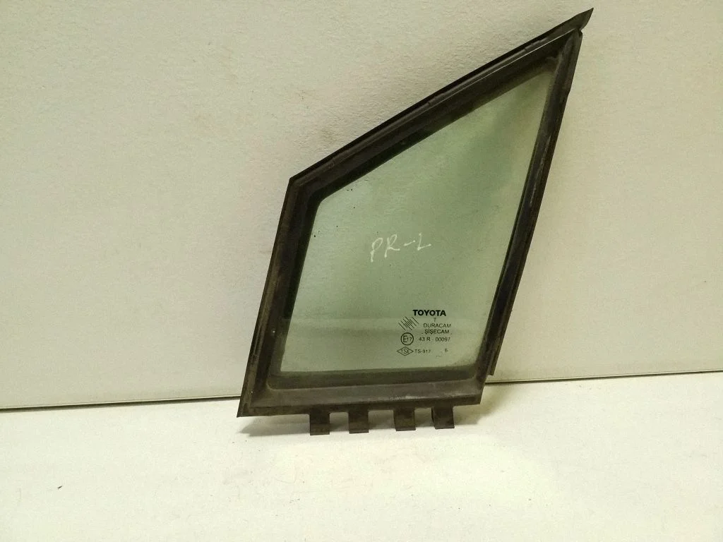 Front door vent window glass four-door – left