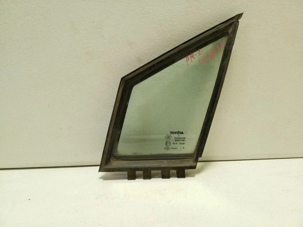 Front door vent window glass four-door – left