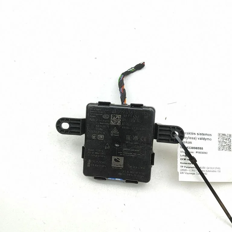 Võtmeta süsteemi KESSY (keyless) juhtplokk/moodul 5ZA013854