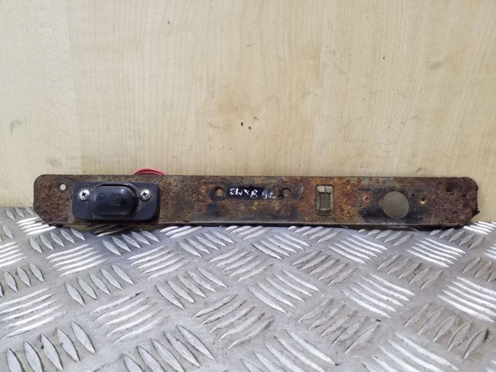 Trunk door license plate light bar