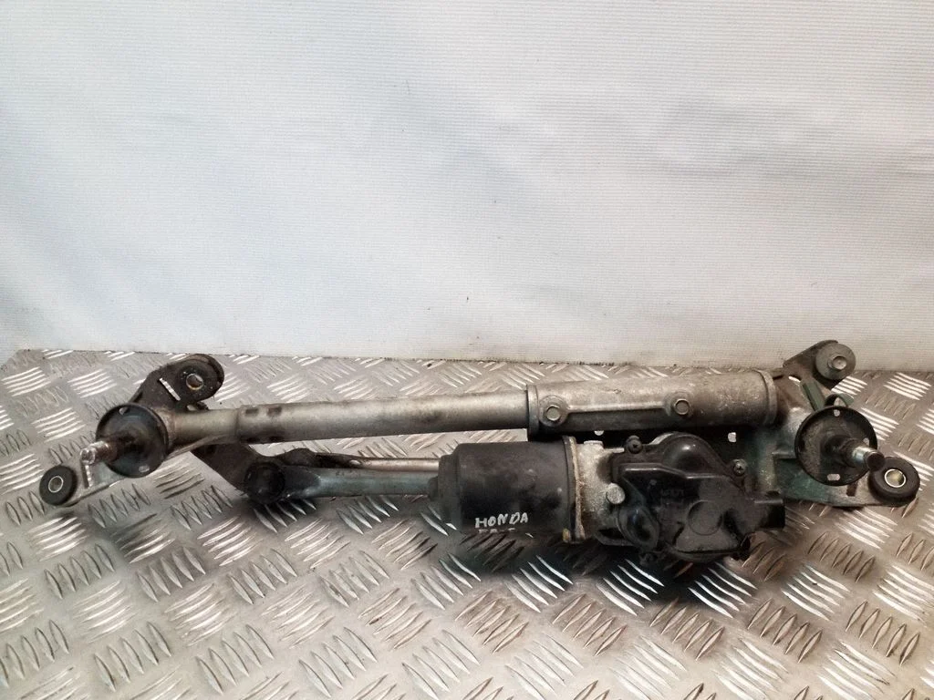 Front wiper linkage and motor