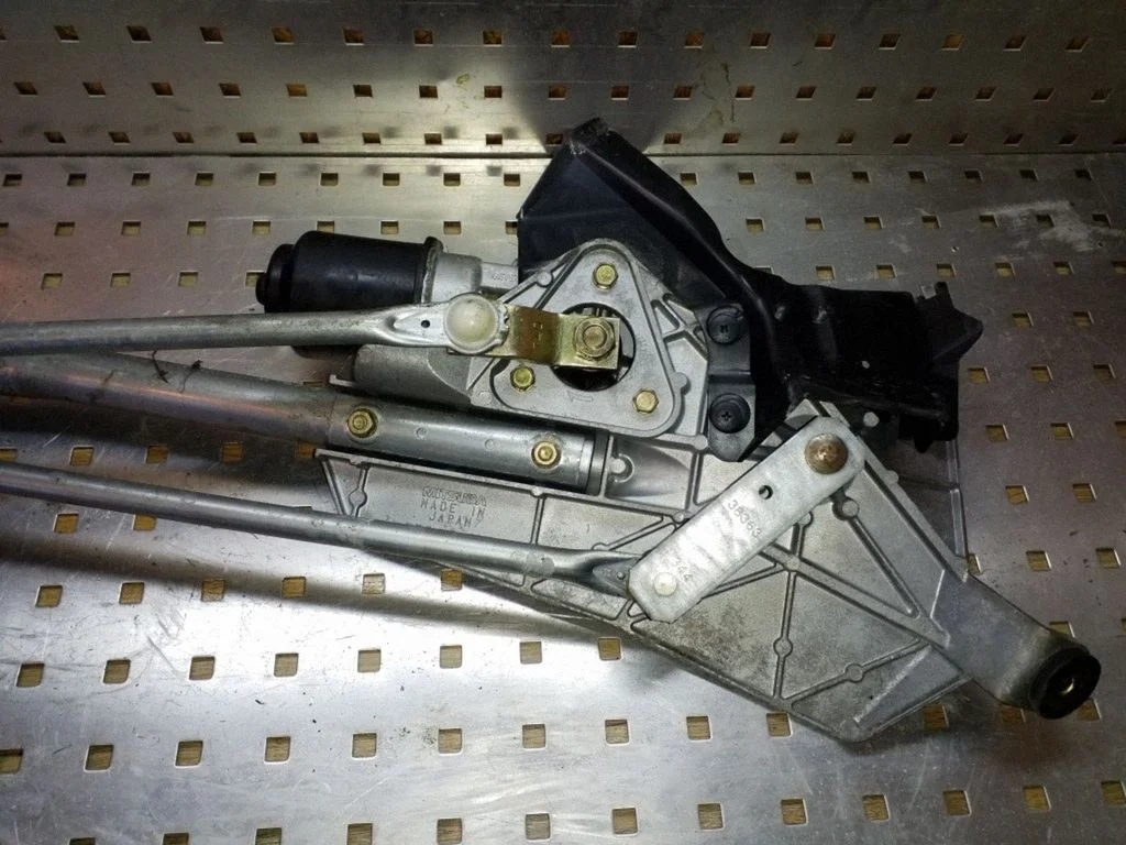 Front wiper linkage and motor MITSUBA