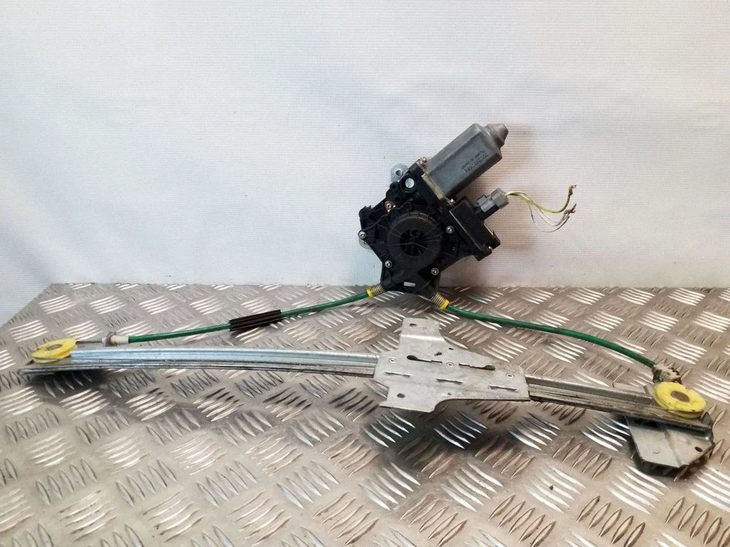 Rear door window regulator with motor
