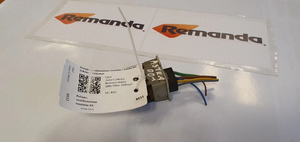 Heater blower motor/fan resistor – Opel Astra G (1998-2009)