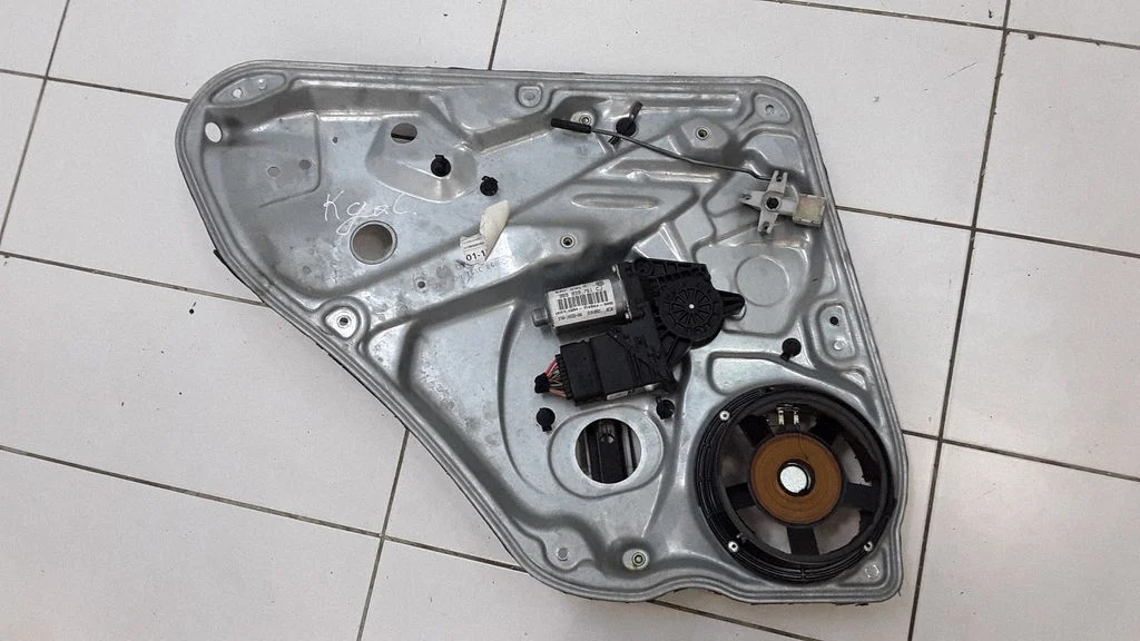 Rear door window regulator with motor – left