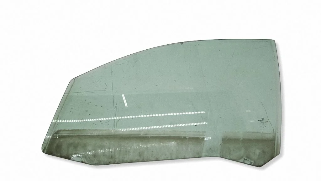 Front door window glass four-door – left