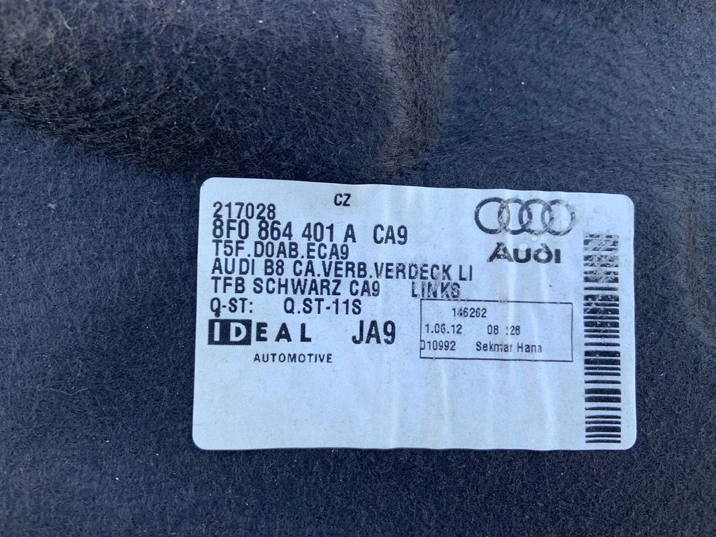 Other trunk/boot trim element 8F0864401A