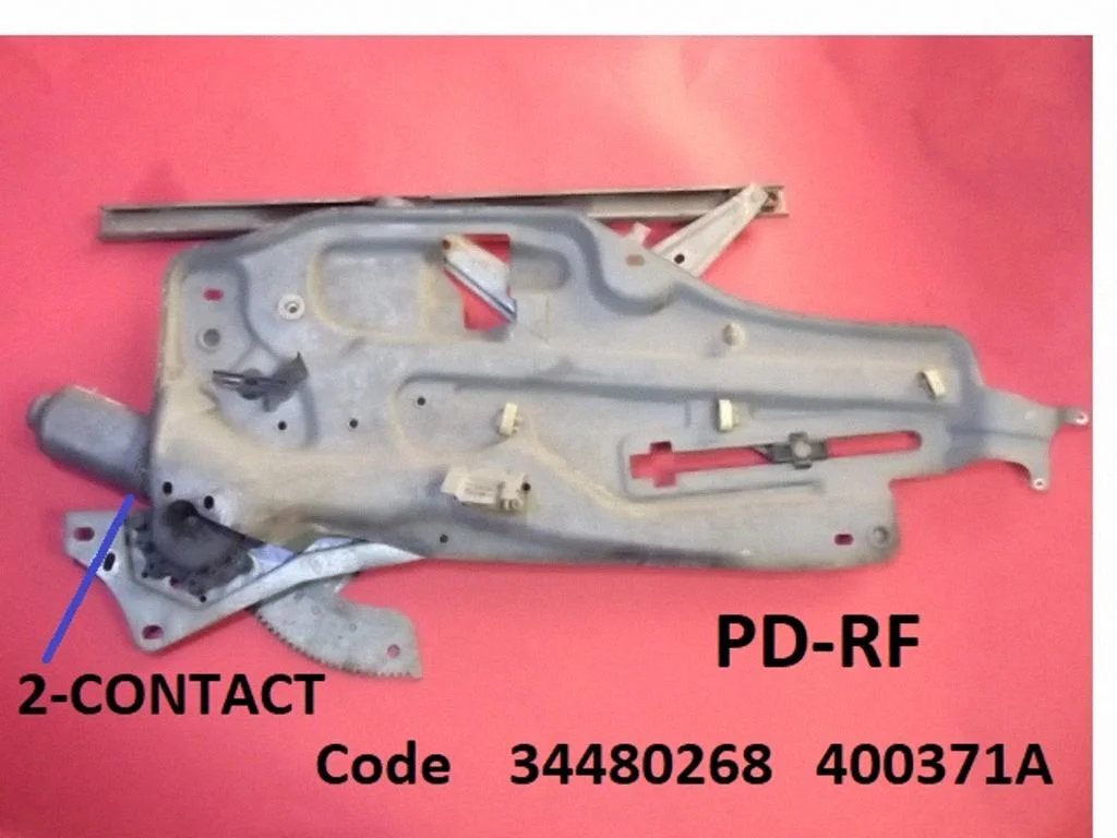 Front door window regulator with motor 34480268