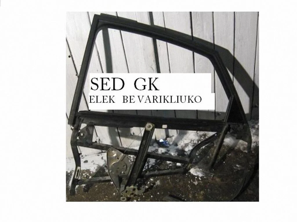 Rear window lifting mechanism without motor – left