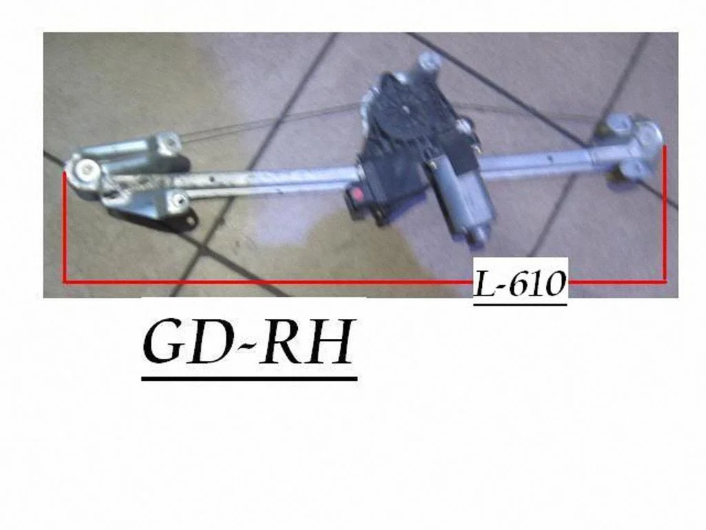 Rear door window regulator with motor 119804106