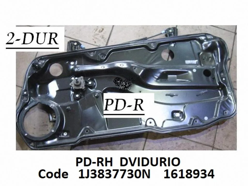 Front door manual window regulator 1J3837730N