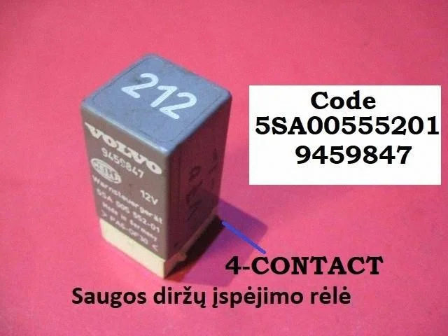 Saugos diržų įspėjimo rėlė