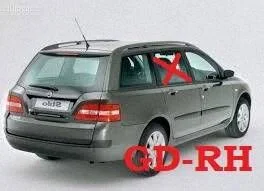 Rear door window glass 0046784993