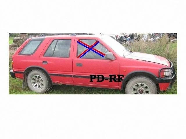 Pagrindinis priekinių durų stiklas (keturdurio)