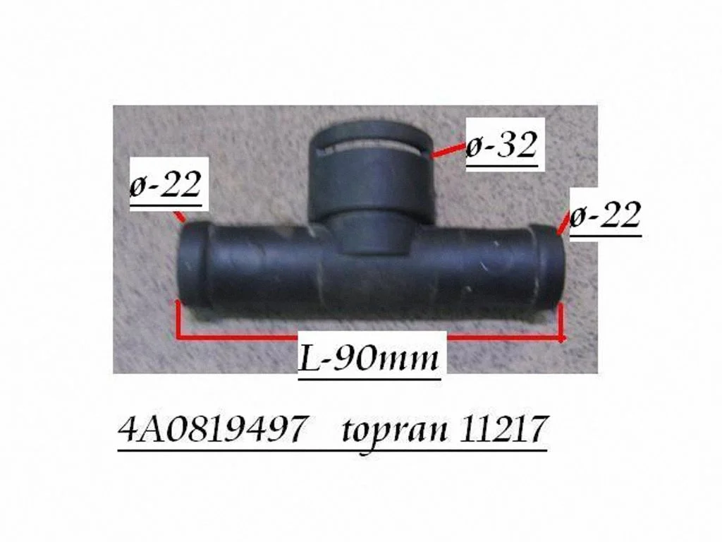 Motora dzesēšanas caurule (-es)/šļūtene (-es) 4A0819497