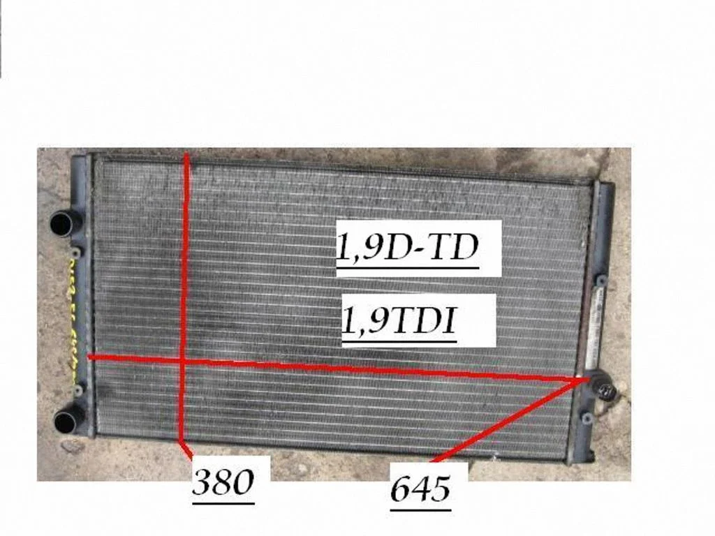 Coolant radiator 1H0121253BD