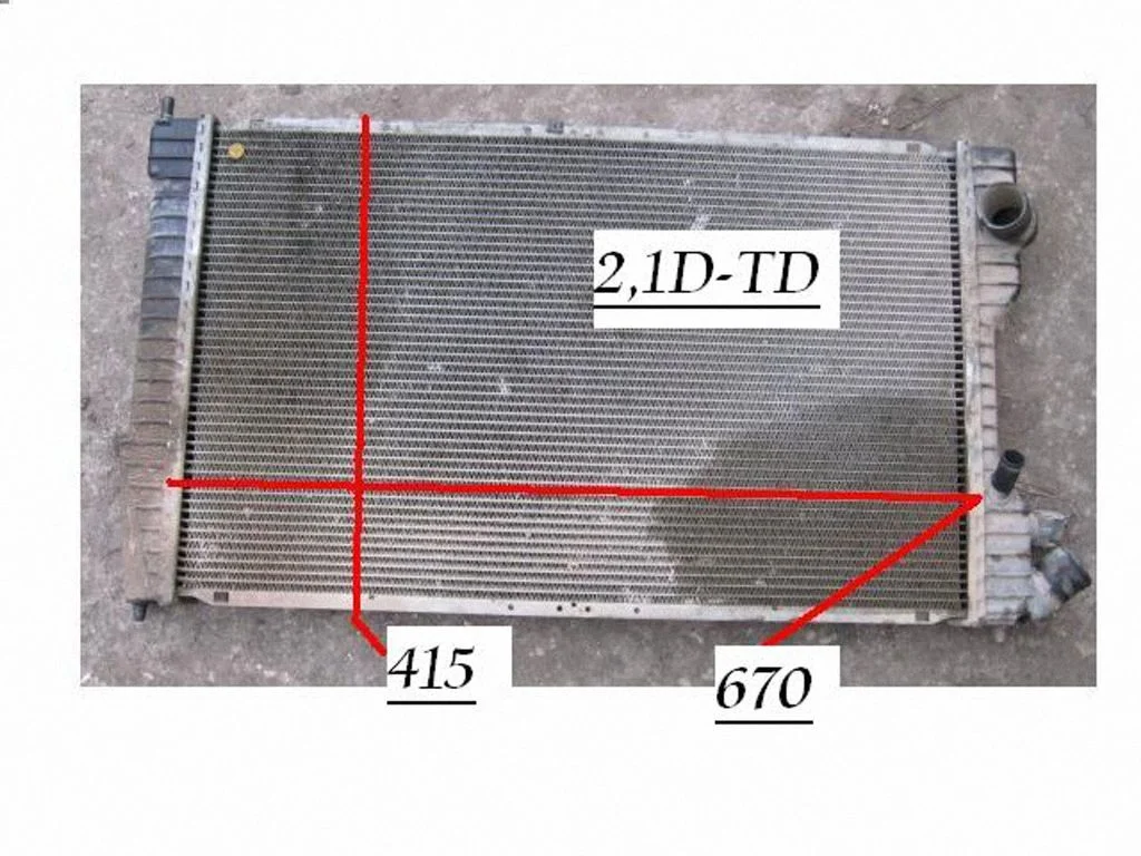Coolant radiator – front