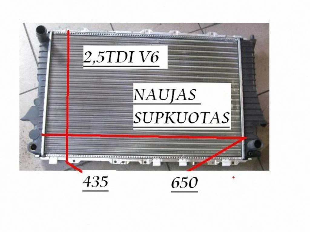 Coolant radiator – front