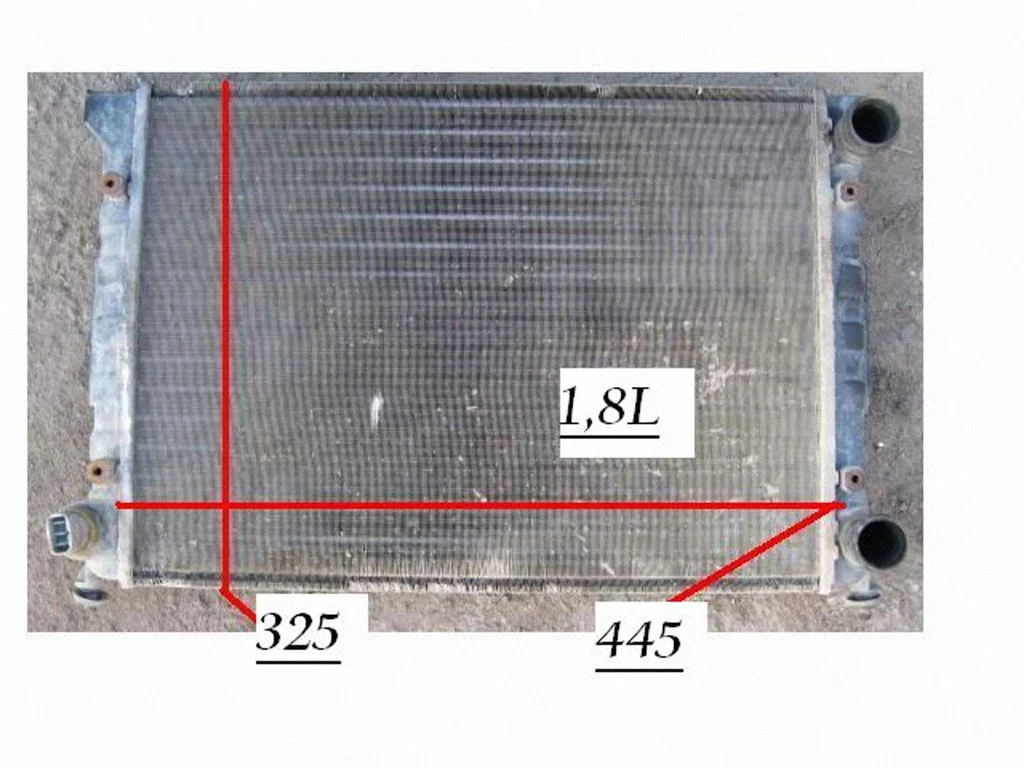 Coolant radiator – front
