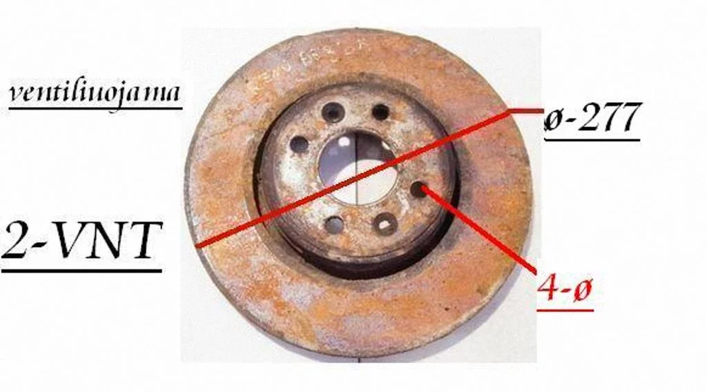 Priekinis stabdžių diskas