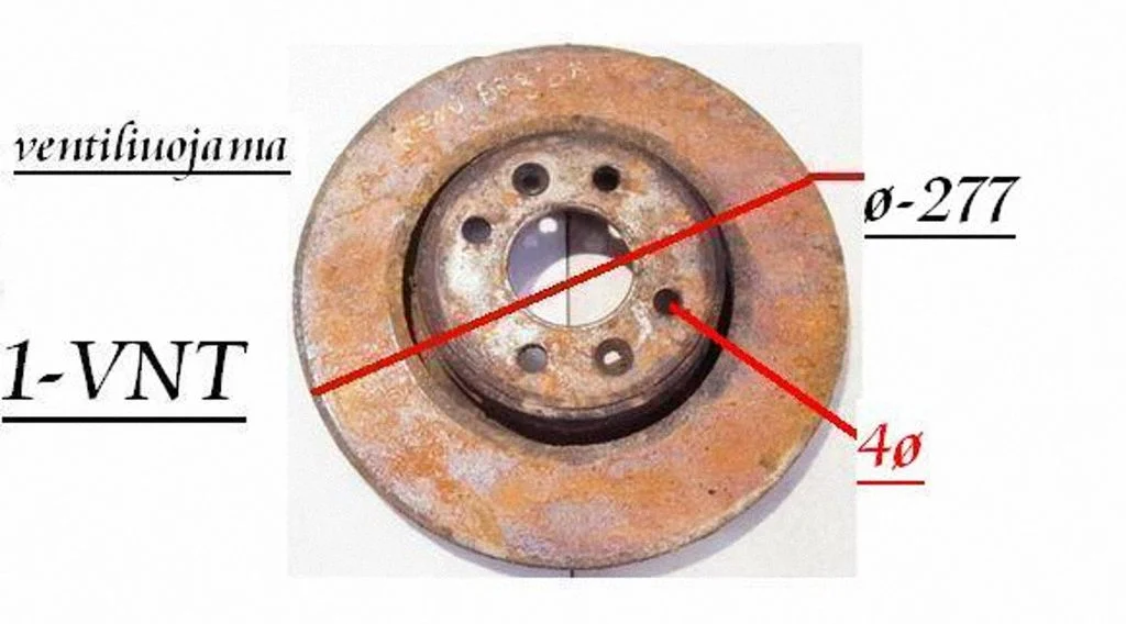 Priekinis stabdžių diskas