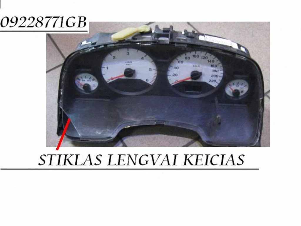 Speedometer (instrument cluster) 09228771GB