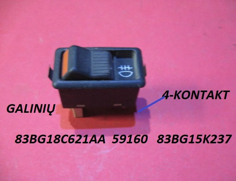 Priešrūkinių žibintų jungtukas