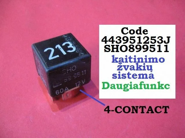 Eelsüüteküünalde relee 443951253J