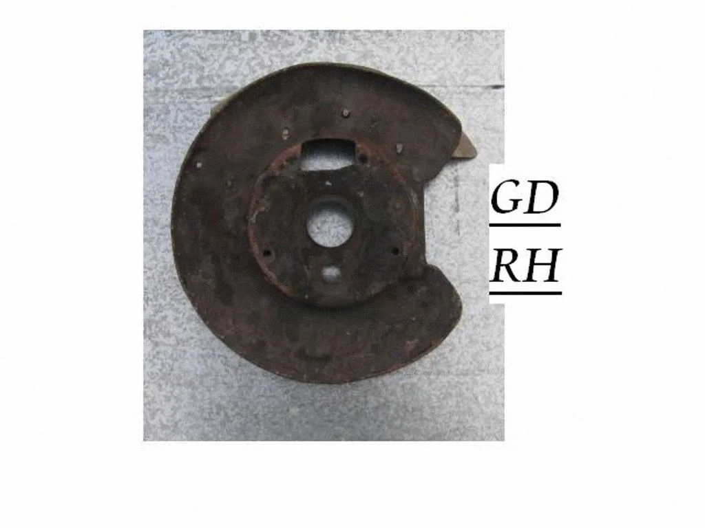 Rear brake disc plate dust cover P9140143