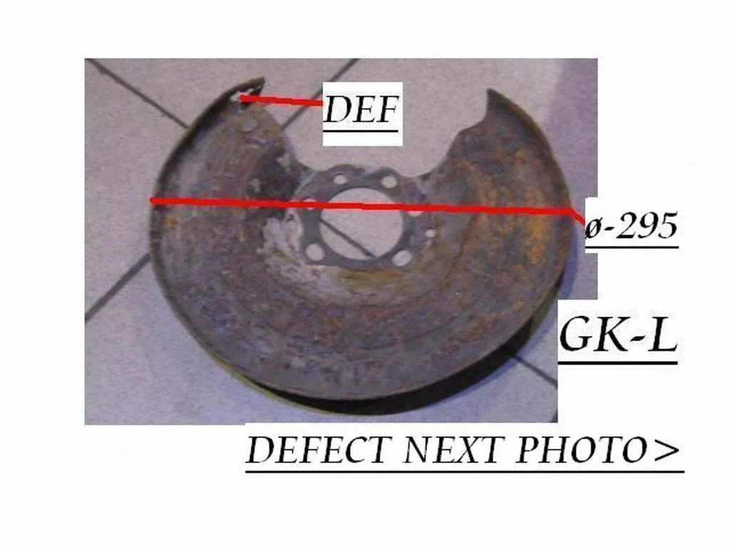 Rear brake disc plate dust cover 442020EGT