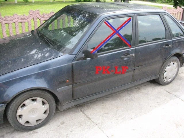 Front door window glass four-door 43R00021