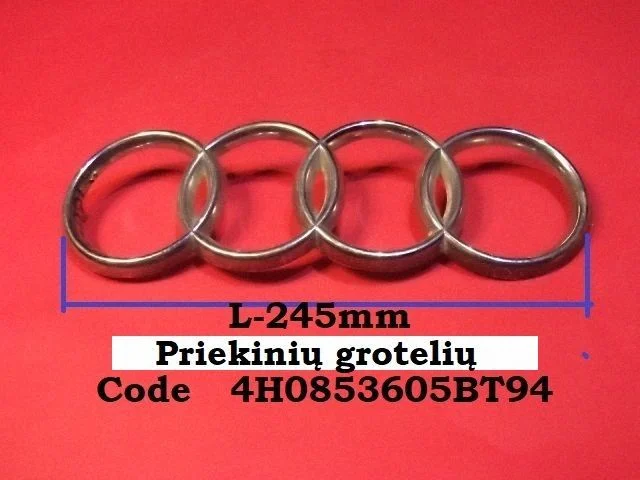 Ražotāja emblēma/modeļa burti 4H0853605BT94