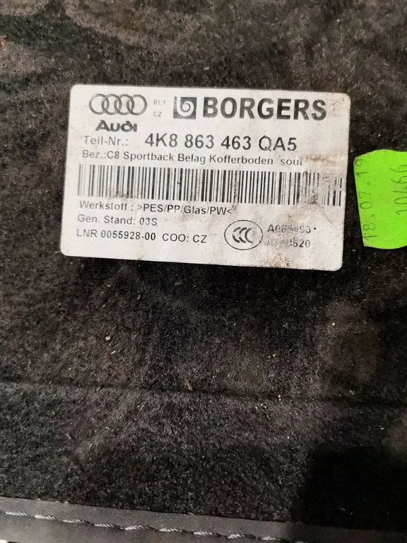 Trunk/boot mat liner – Audi A7 S7 4G (2011-2017)