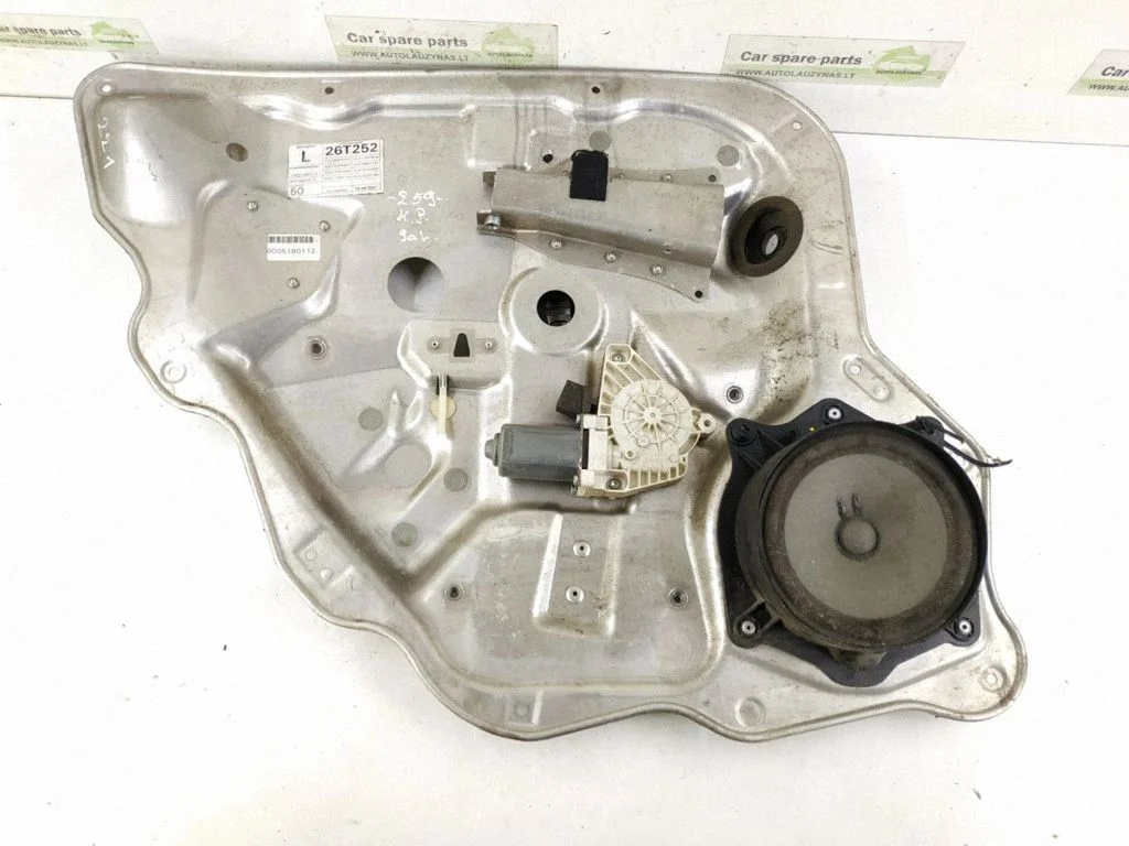 Rear window lifting mechanism without motor – rear left
