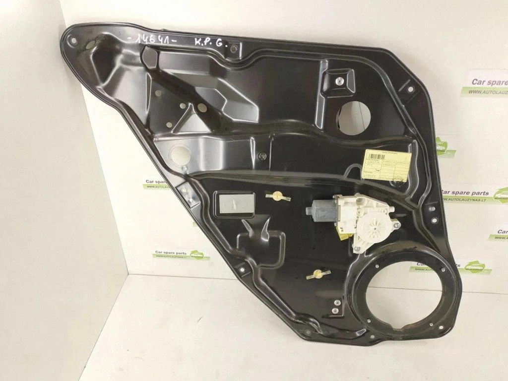 Rear window lifting mechanism without motor – rear left