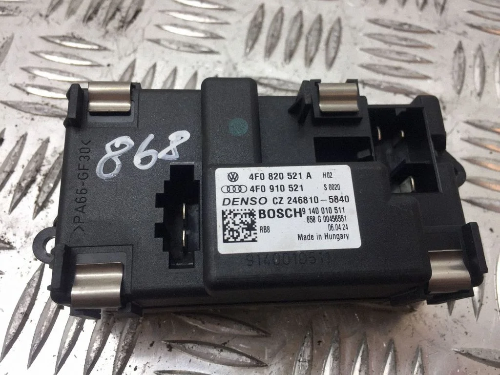 Heater blower motor/fan resistor 4F0820521A