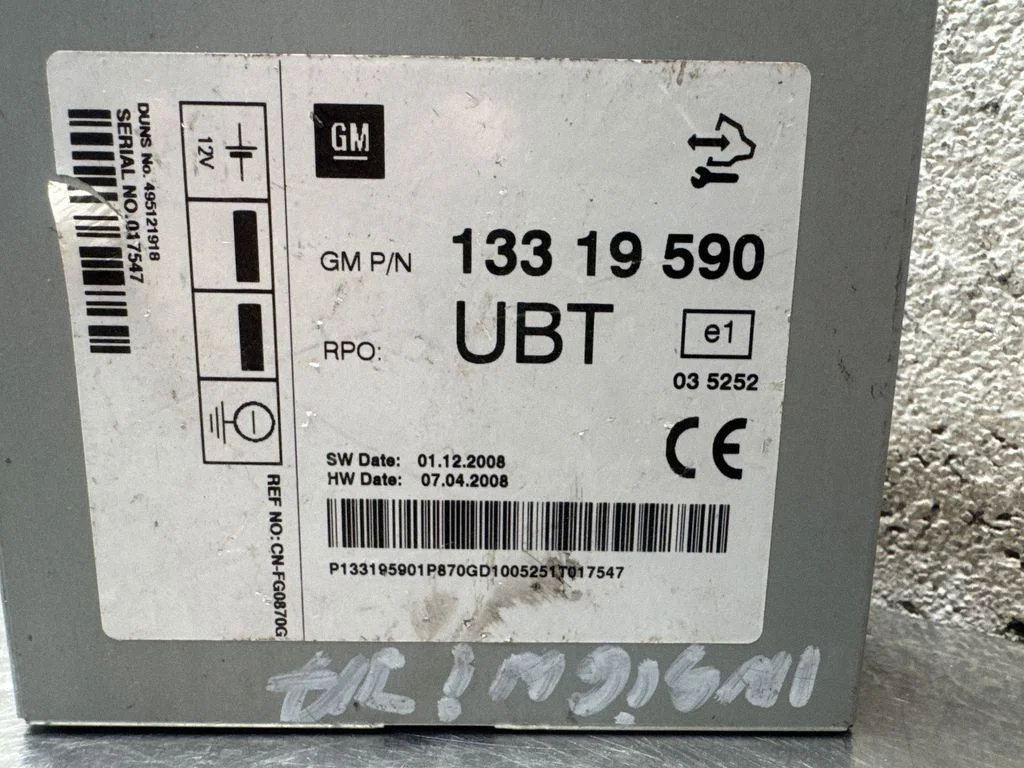 Other control units/modules 13319590