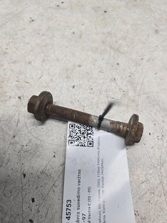 Rear suspension camber bolt 1234