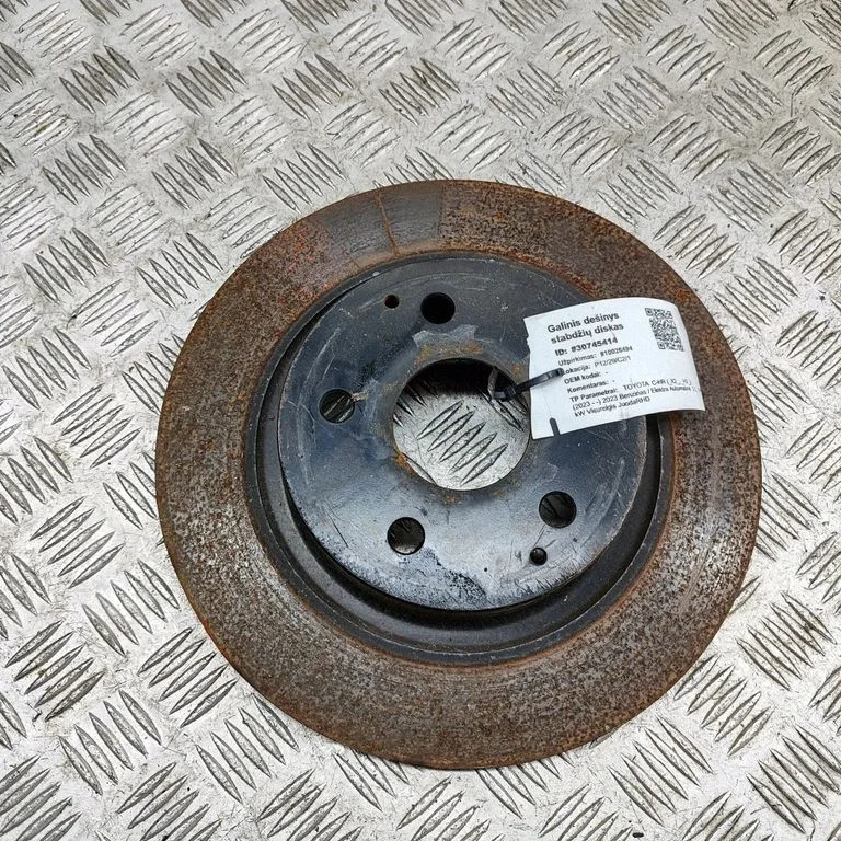 Rear brake disc – Toyota C-HR I (2016-2023)