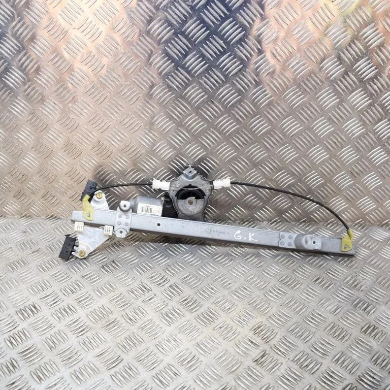 Rear door window regulator with motor