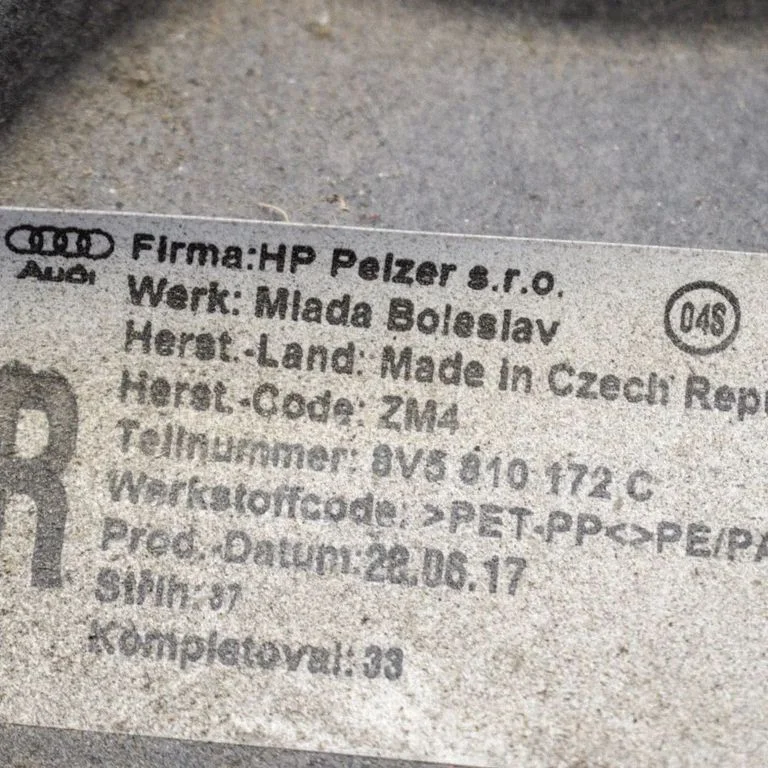 Aizmugurējais dubļusargs (arkas ieliktnis) – Audi A3 S3 8V (2013-2019)