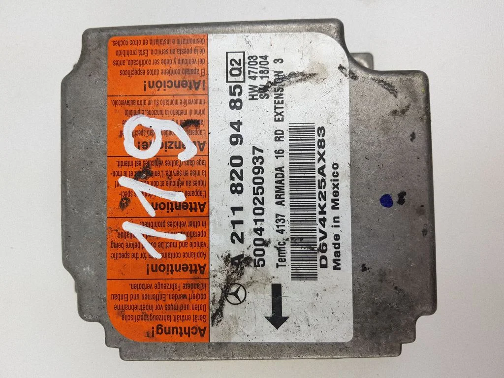 Airbag control unit/module A2118209485